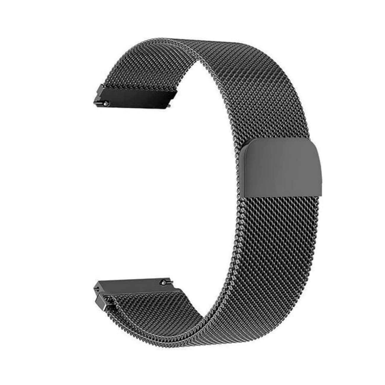 CORREA ACERADA MILANESE NEGRO 20MM Y 22MM